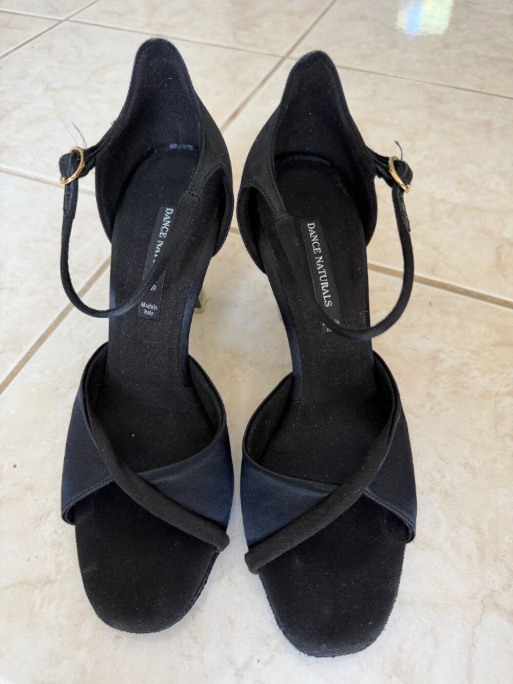 Dance Naturals Certosa Art. 406 Latin Dance Shoes, Black, 3" Heels, Size 38.5 - Picture 2 of 4